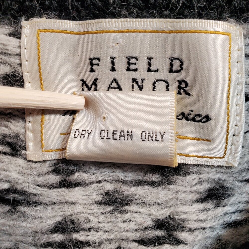 Field Manor 100% Wool Button Up Cardigan Sweater Women's Size Large - Picture 8 of 11